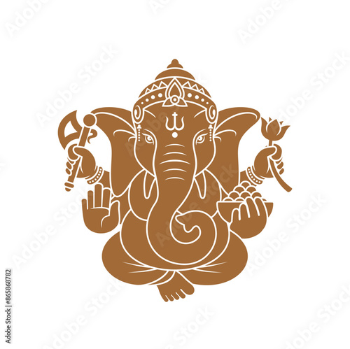 Ganesha, the god of knowledge and intelligence, the god of protection, the god of repelling evil or disaster and the god of wisdom.