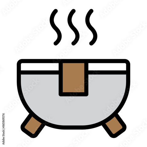 Hot Tub Vector Filled Icon Design