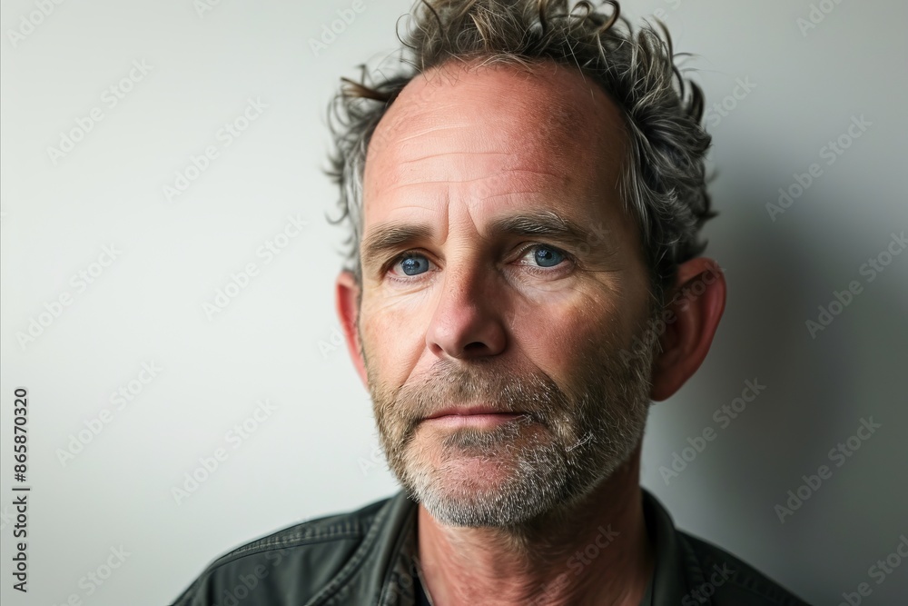 Portrait of a handsome middle-aged man with beard and mustache Portrait of a handsome middle-aged man with beard and mustache