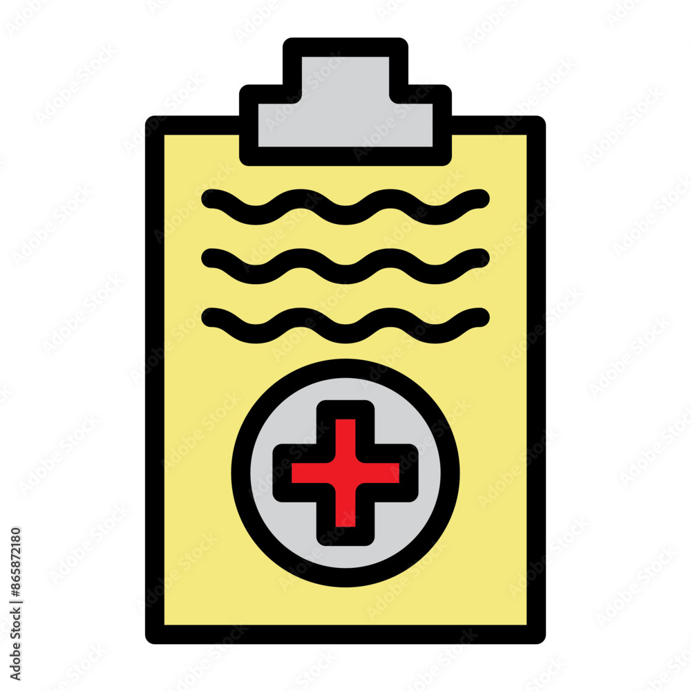 Fototapeta premium Medical Record Vector Filled Icon Design