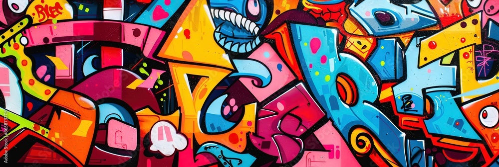 graffiti painting in bright colours, urban art with a underground vibe graffiti painting in bright colours, urban art with a underground vibe