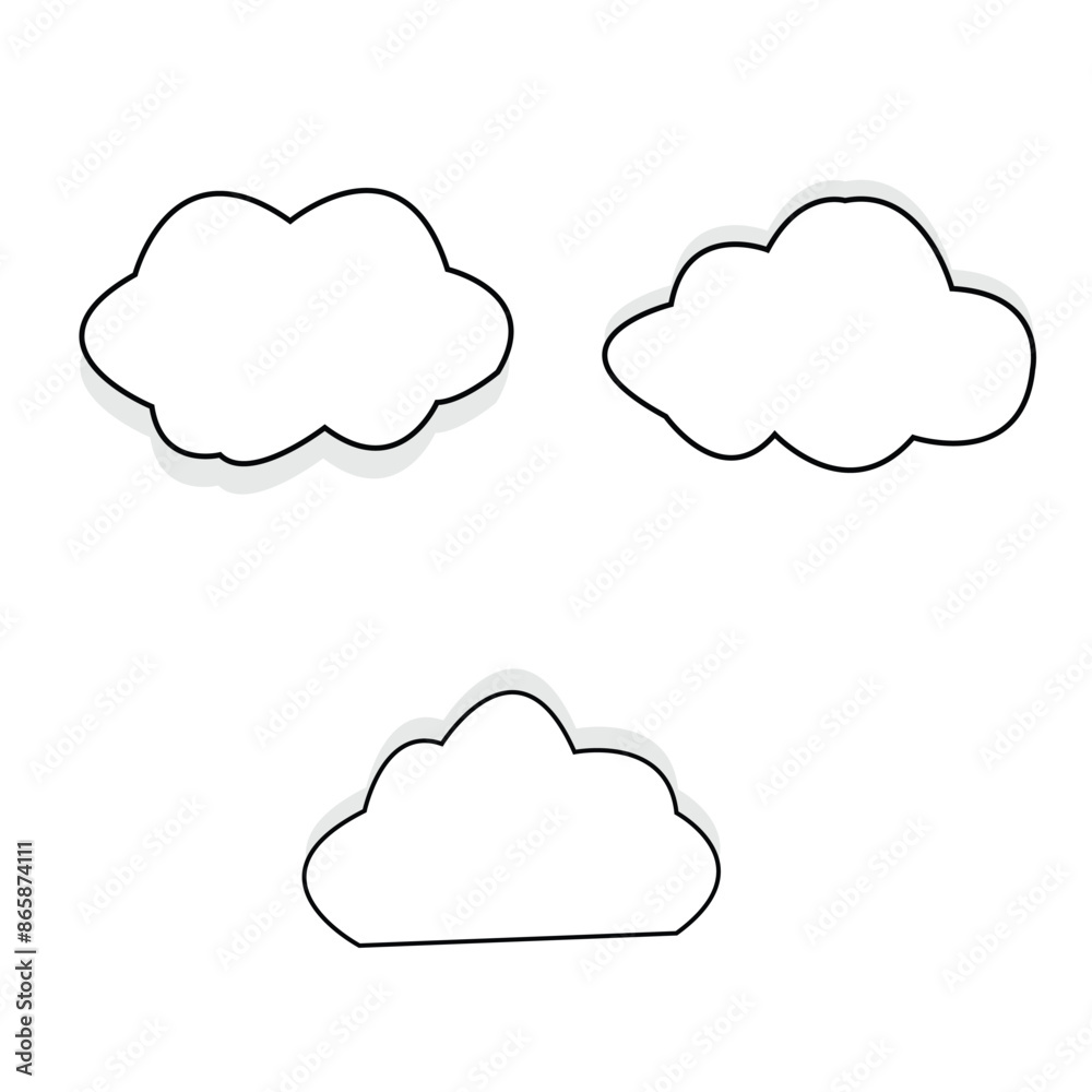 Cloud Icon Black Line Clouds Illustration Weather Climate Symbol Computing Storage Logo Cartoon Bubble Sign Isolated Variations Cloud Icon Black Line Clouds Illustration Weather Climate Symbol Computing Storage Logo Cartoon Bubble Sign Isolated Variations