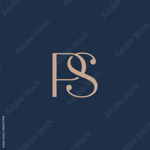PS or P & S monogram logo in gold color.