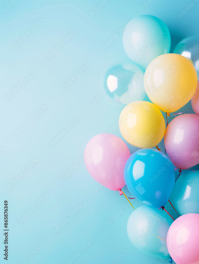 A bunch of bright balloons on a clean background
A bunch of bright balloons on a clean background