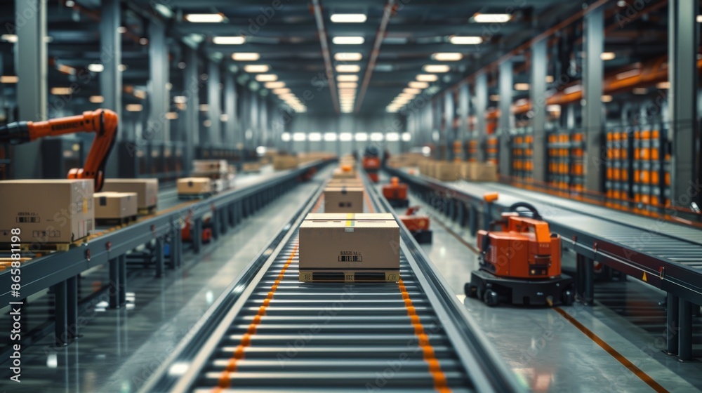 Seamless Automation: High-Tech E-Commerce Fulfillment Center with Robotic Packing System Seamless Automation: High-Tech E-Commerce Fulfillment Center with Robotic Packing System