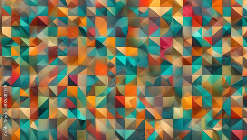 Colorful abstract background with basic shapes