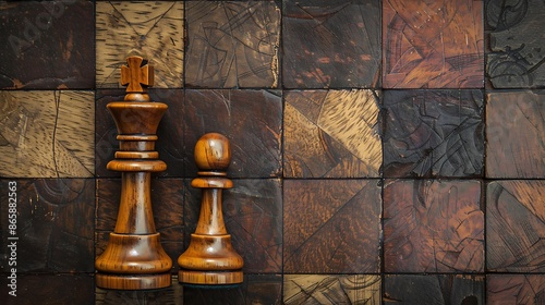 King and queen chess together brozen background photo