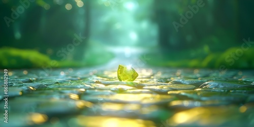 Yellow Brick Road leads to magical Emerald City in Oz. Concept Fantasy, Adventure, Wizard of Oz, Emerald City, Yellow Brick Road photo