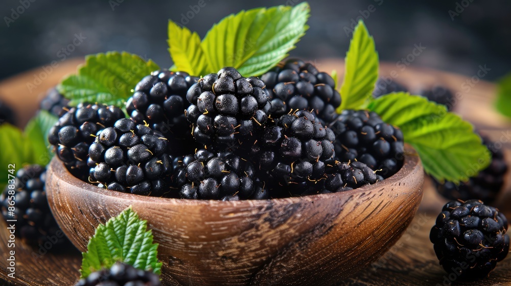 Fresh blackberries banner. Blackberry background Fresh blackberries banner. Blackberry background