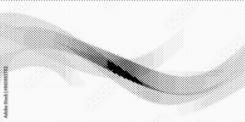Smooth flow of wavy shape with gradient vector abstract background, dark blue design curve line energy motion, relaxing music sound or technology.
