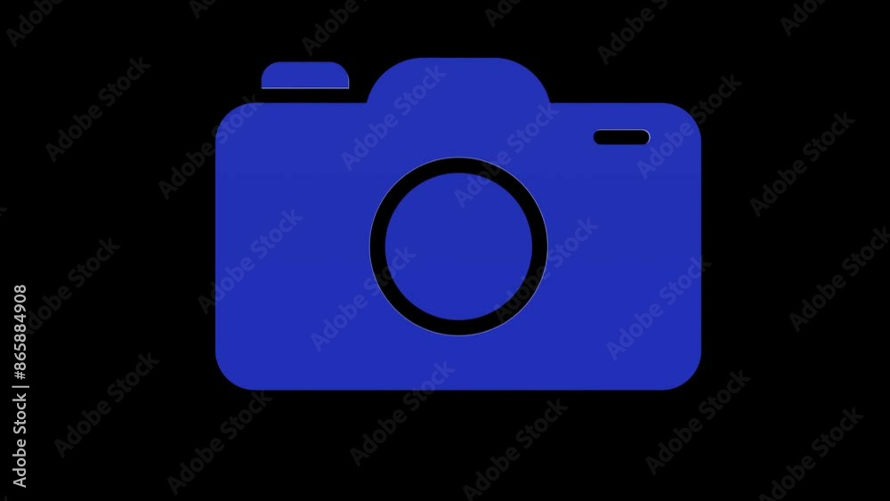 photo blue set icon 3d illustration rotation photo blue set icon 3d illustration rotation