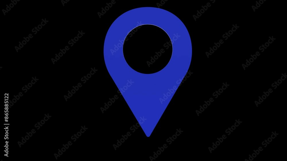 map GPS position blue set icon 3d illustration rotation map GPS position blue set icon 3d illustration rotation