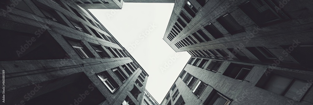 Naklejka premium Modern office building. Fragment of modern architecture. Business concept