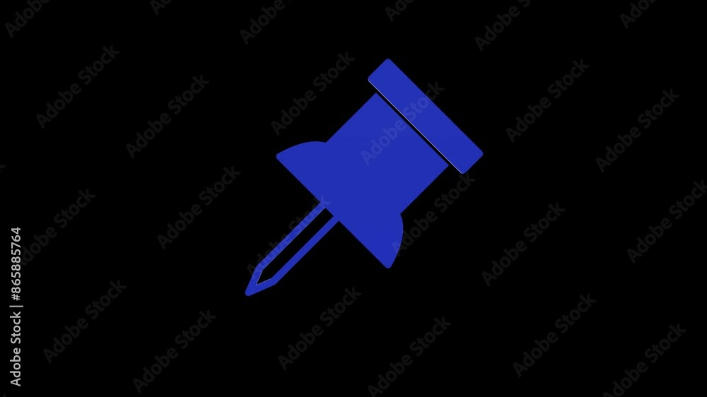 pin fix blue set icon 3d illustration rotation pin fix blue set icon 3d illustration rotation
