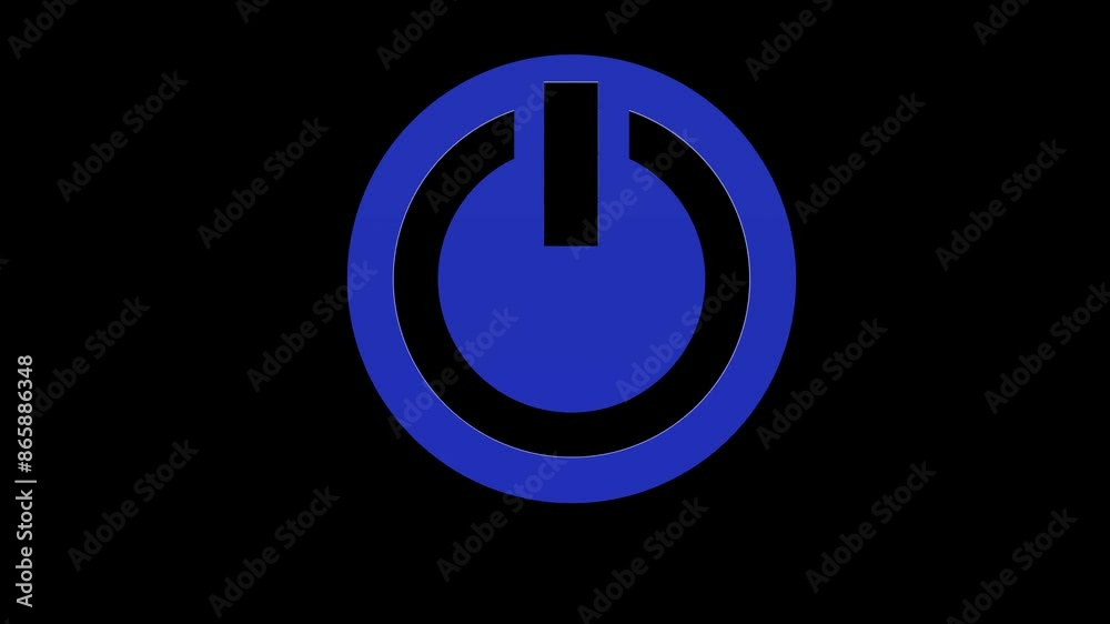 on button turn on function blue set icon 3d illustration rotation on button turn on function blue set icon 3d illustration rotation
