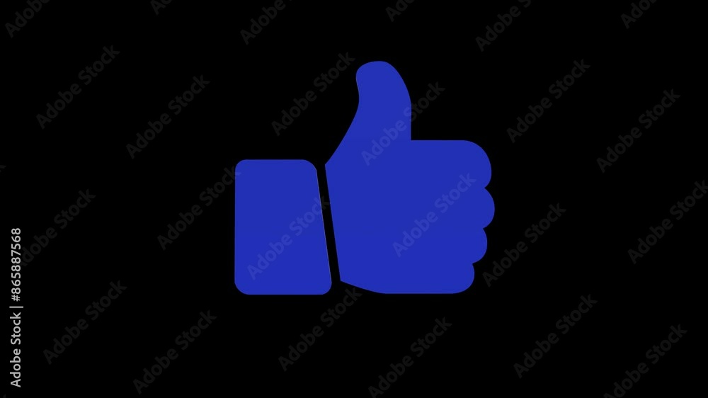like approval blue set icon 3d illustration rotation like approval blue set icon 3d illustration rotation