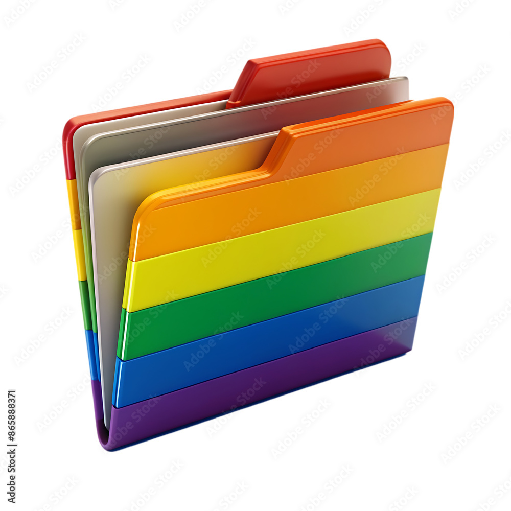 folder with flag lgbt pride on transparent background folder with flag lgbt pride on transparent background