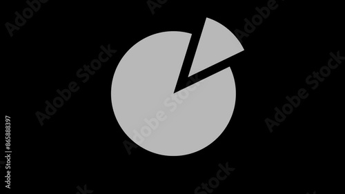 pie chart statistics white set icon 3d illustration rotation