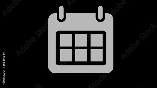 calendar date white set icon 3d illustration rotation