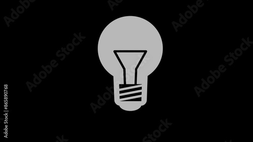 ideas bulb LED white set icon 3d illustration rotation