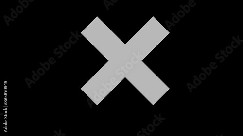 no negative wrong bad rejected white set icon 3d illustration rotation