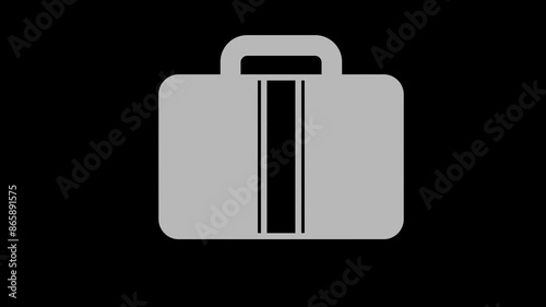 job resume interview business white set icon 3d illustration rotation