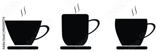 Wallpaper Mural coffee cup icon vector isolated on white background. Coffee cup icon. Coffee vector icon Tea. EPS 10 Torontodigital.ca