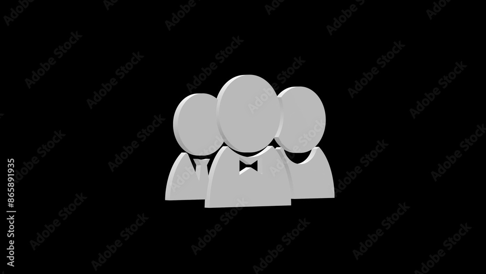 work team white set icon 3d illustration rotation work team white set icon 3d illustration rotation