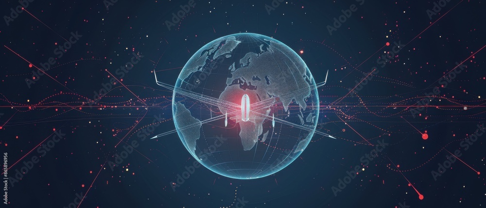 Obraz premium navigation concept for aviation. compass