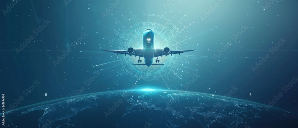 Naklejka premium navigation concept for aviation. compass