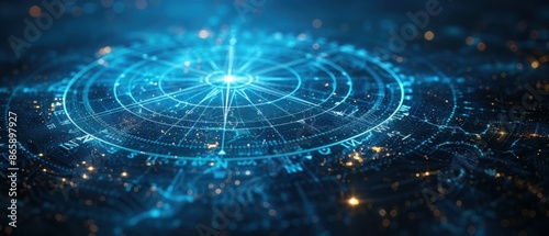 navigation concept for aviation. compass