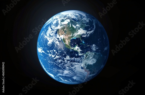 Earth From Space With North America Visible