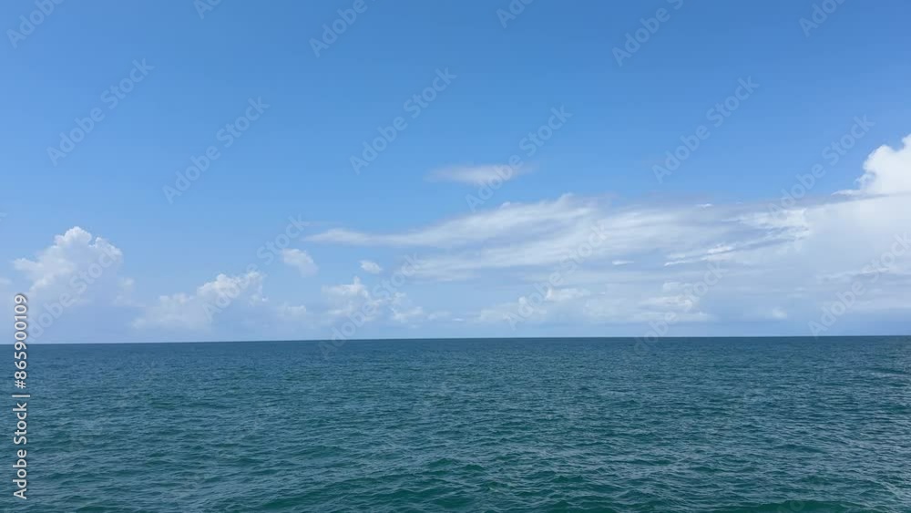 Blue ocean and sky, beautiful seascape Blue ocean and sky, beautiful seascape