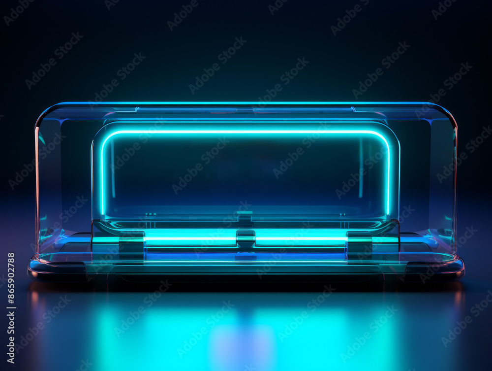 Obraz premium Three-dimensional transparent geometry under light and shadow effects