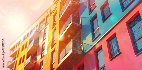 Colorful Building Facade wi...