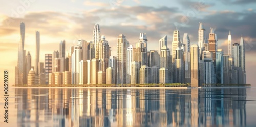 Cityscape Reflection in Wat...