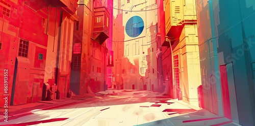 Futuristic City Alleyway Il...