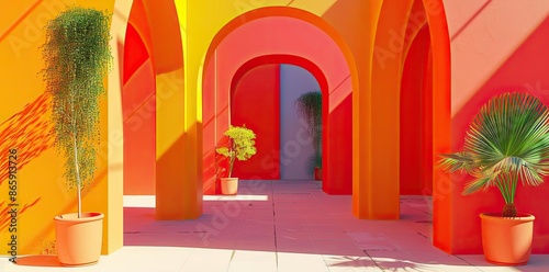 3D Illustration of Colorful...