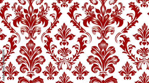 Fleur de lis pattern, red and white