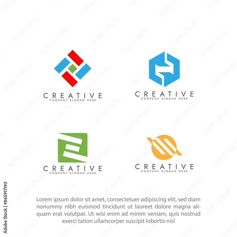 Modern abstract logo design. Geometric vector art. Clean overlapping lines, Perfect for modern brand Modern abstract logo design. Geometric vector art. Clean overlapping lines, Perfect for modern brand