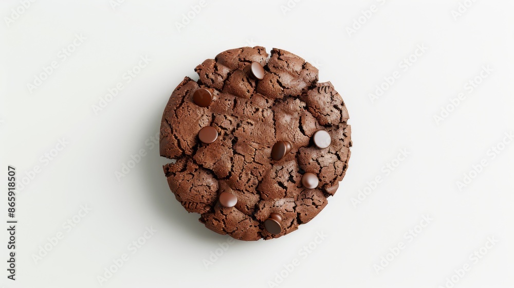 Delicious Chocolate Cookie Clipart with Crunchy Texture - Bakery on White Background Delicious Chocolate Cookie Clipart with Crunchy Texture - Bakery on White Background