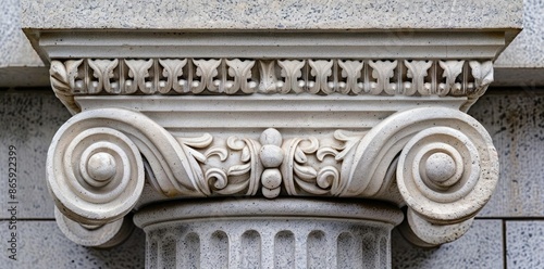 Stone Column Detail with Vo...