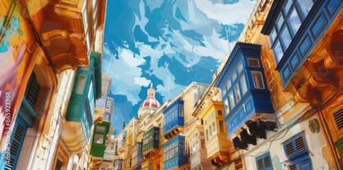 Colorful Balconies in Malta...