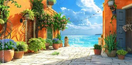 Mediterranean Coastal Alley...
