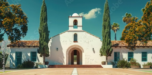 White Church with Bell Towe...