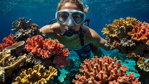  A travel brochure enticing visitors to explore the vibrant coral gardens of the South Pacific  ai_generated