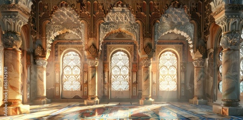 Ornate Palace Interior with...