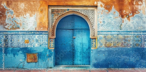 Blue Doorway with Moroccan ...