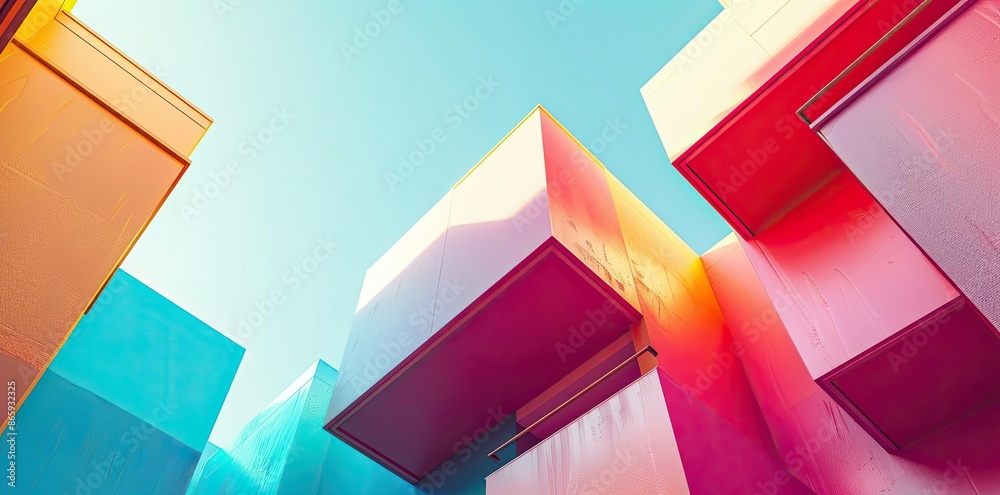 Abstract Colorful Architecture Building 3D Illustration Abstract Colorful Architecture Building 3D Illustration
