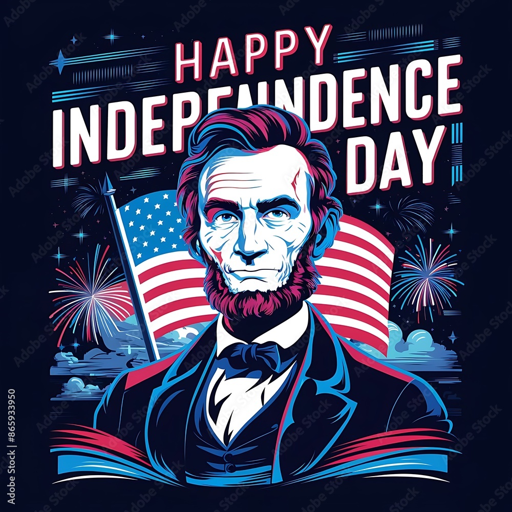 Obraz premium HAPPY INDEPENDENCE DAY